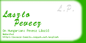 laszlo pevecz business card