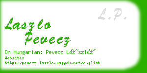 laszlo pevecz business card